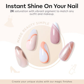 modelones Gel Nail Polish glitter finish on nails