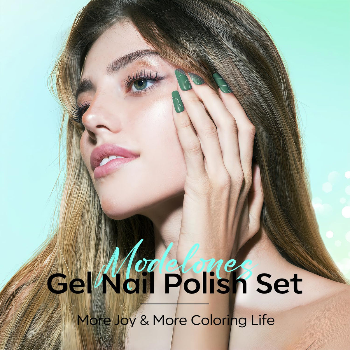 modelones Gel Nail Polish in light sea green shade bottle