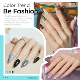 modelones Gel Nail Polish in olive green shade bottle