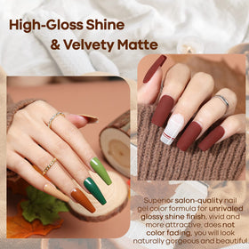 modelones Gel Nail Polish in orange shade close-up