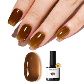 modelones Gel Nail Polish Jelly Brown Tea 15ml bottle front view