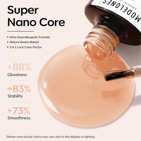 modelones Gel Nail Polish Jelly Nude 15ml application on nails