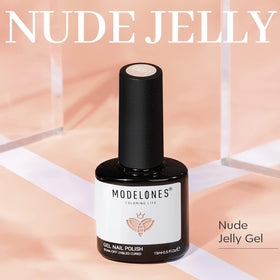 modelones Gel Nail Polish Jelly Nude 15ml bottle with brush