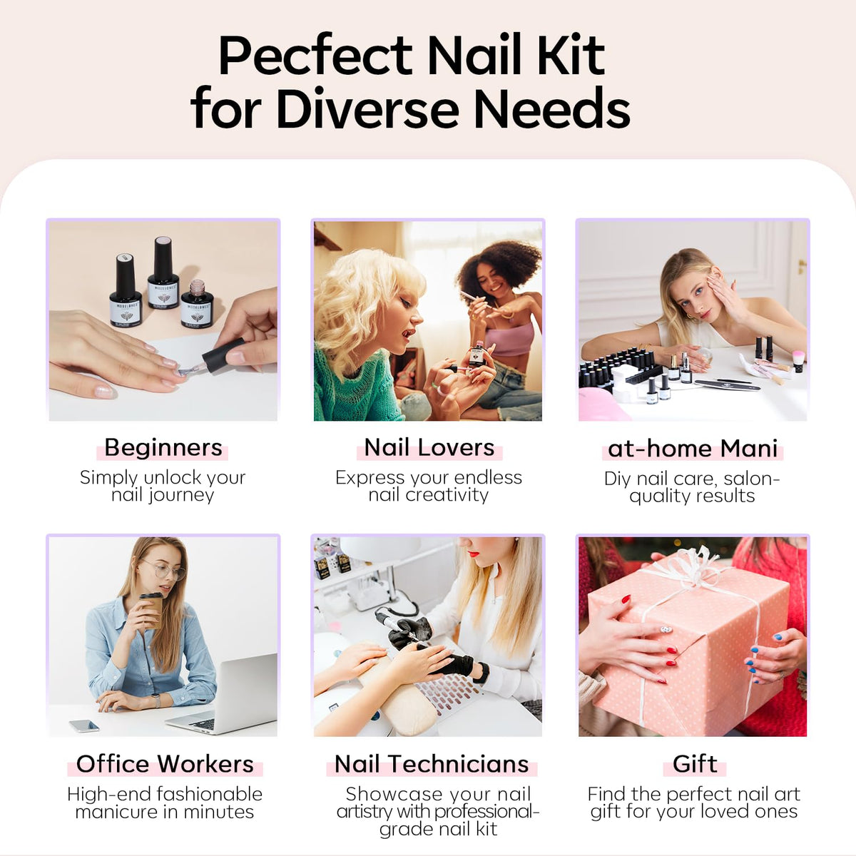 modelones Gel Nail Polish kit with quick-dry feature