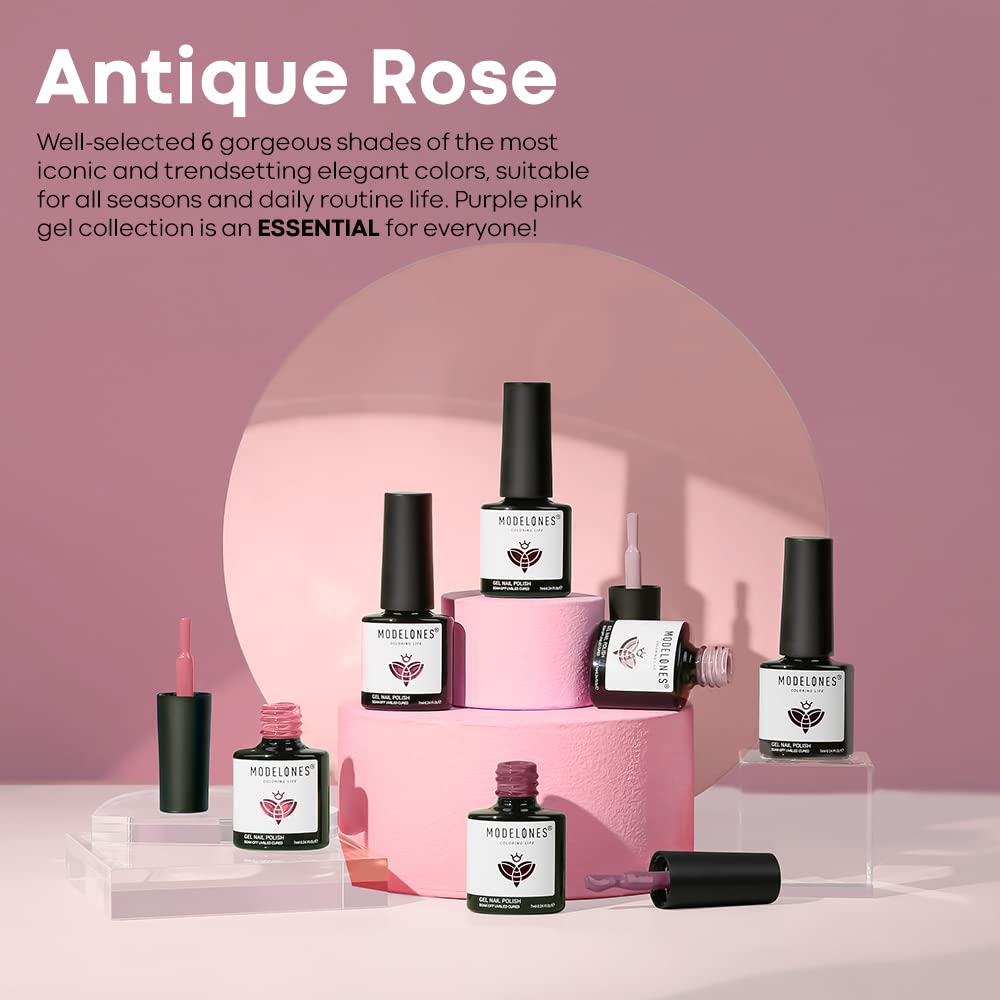 modelones Gel Nail Polish pastel shades displayed together