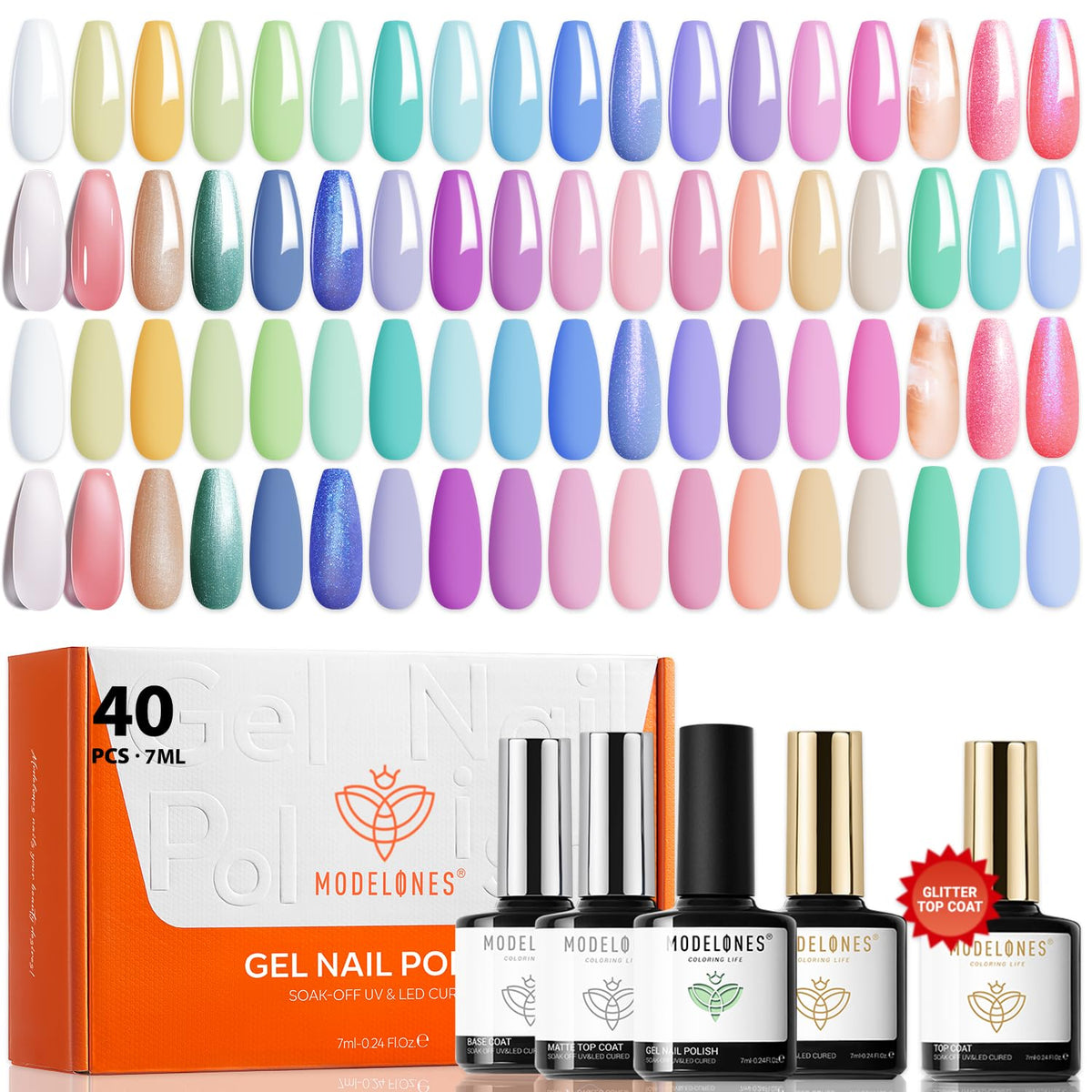 modelones Gel Nail Polish Set 36 colours front view