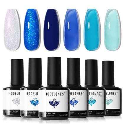 modelones Gel Nail Polish Set 6 Colours front view