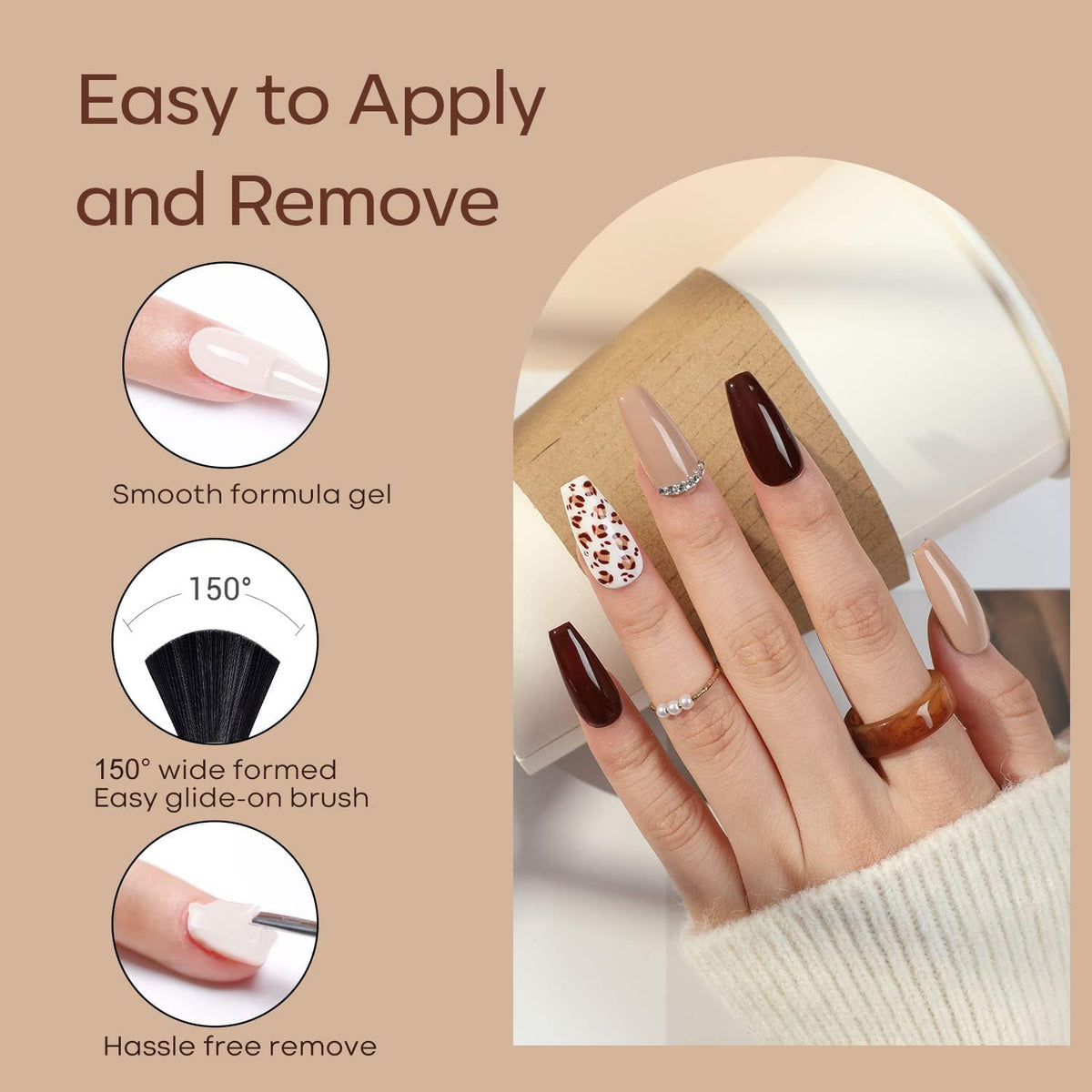 modelones Gel Nail Polish Set displayed with nail lamp