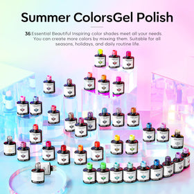 modelones Gel Nail Polish Set glossy top coat