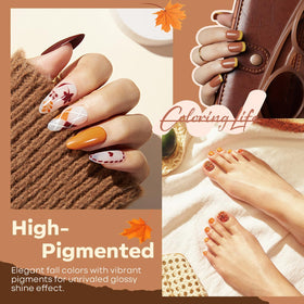 modelones Gel Nail Polish Set in use on manicured nails