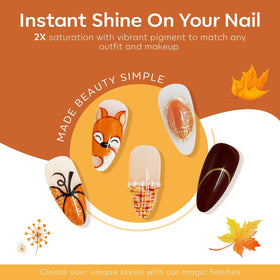 modelones Gel Nail Polish Set maroon and gold colours