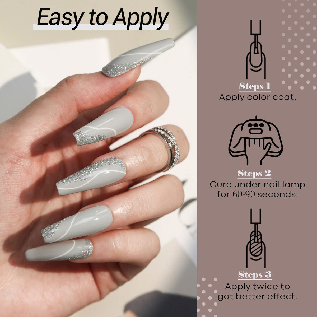 modelones Gel Nail Polish Set packaging details
