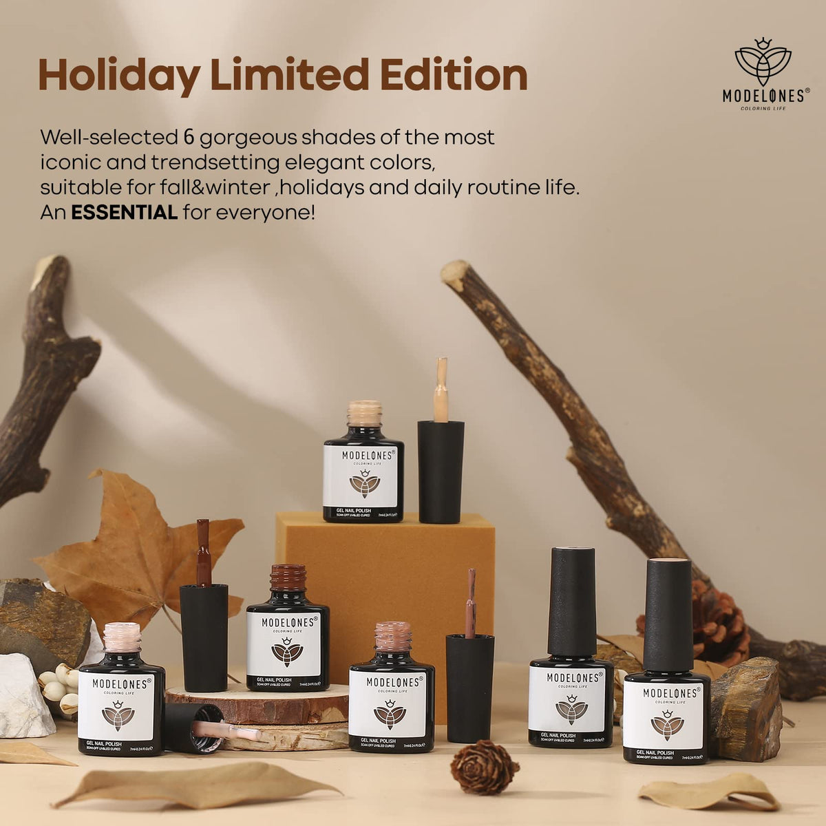modelones Gel Nail Polish Set packaging in an exquisite gift box