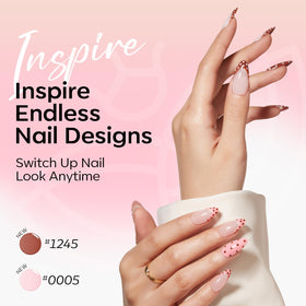 modelones Gel Nail Polish Set showing a close-up of nude shades