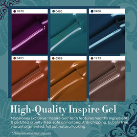 modelones Gel Nail Polish Set showing brown and wine colours