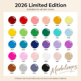 modelones Gel Nail Polish Set showing glitter polish bottles