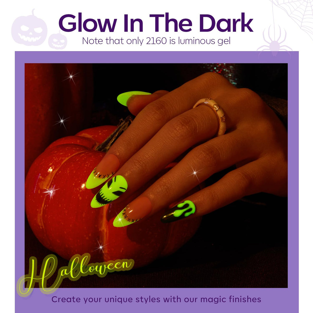 modelones Gel Nail Polish Set showing purple neon polish bottle