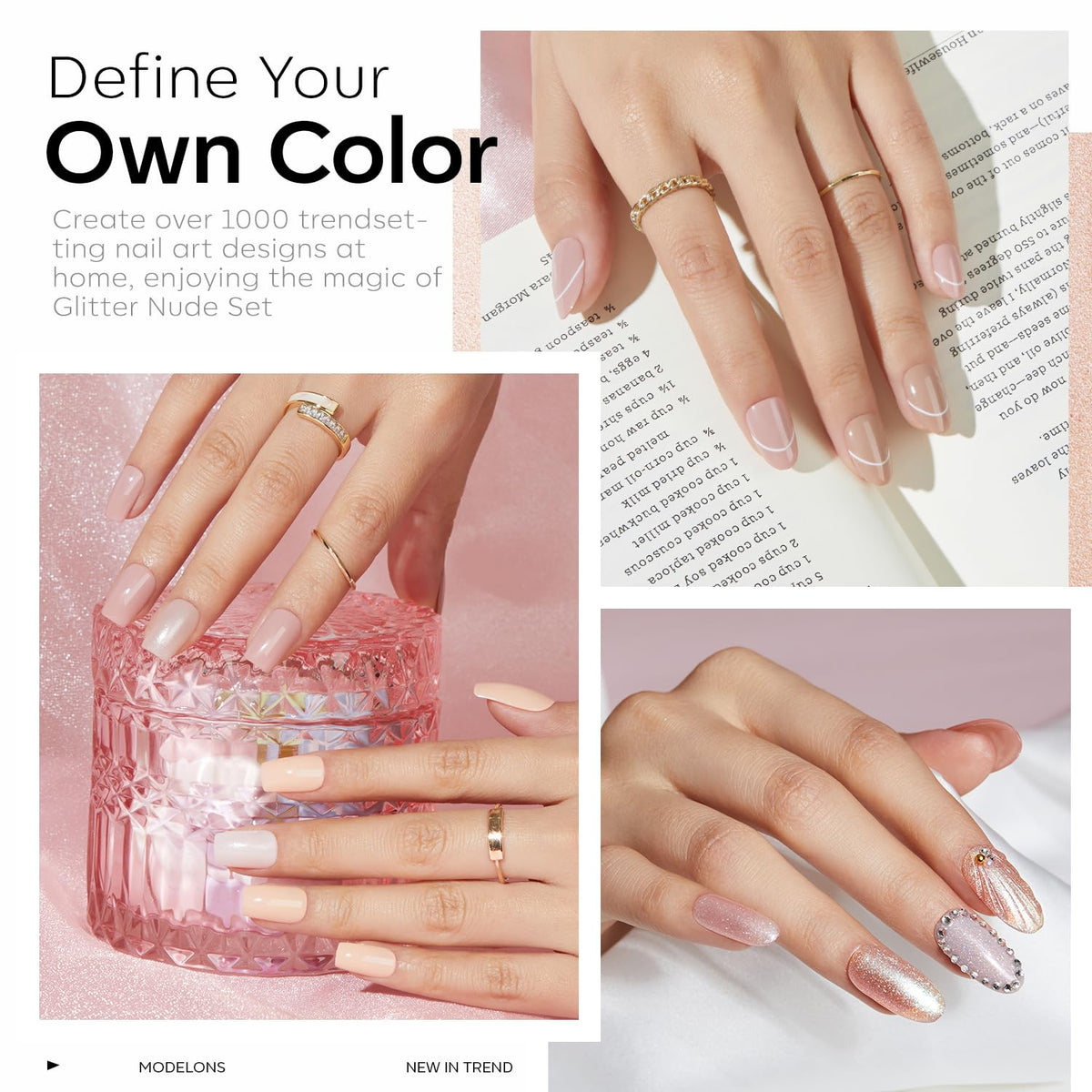 modelones Gel Nail Polish set with all 6 shades displayed