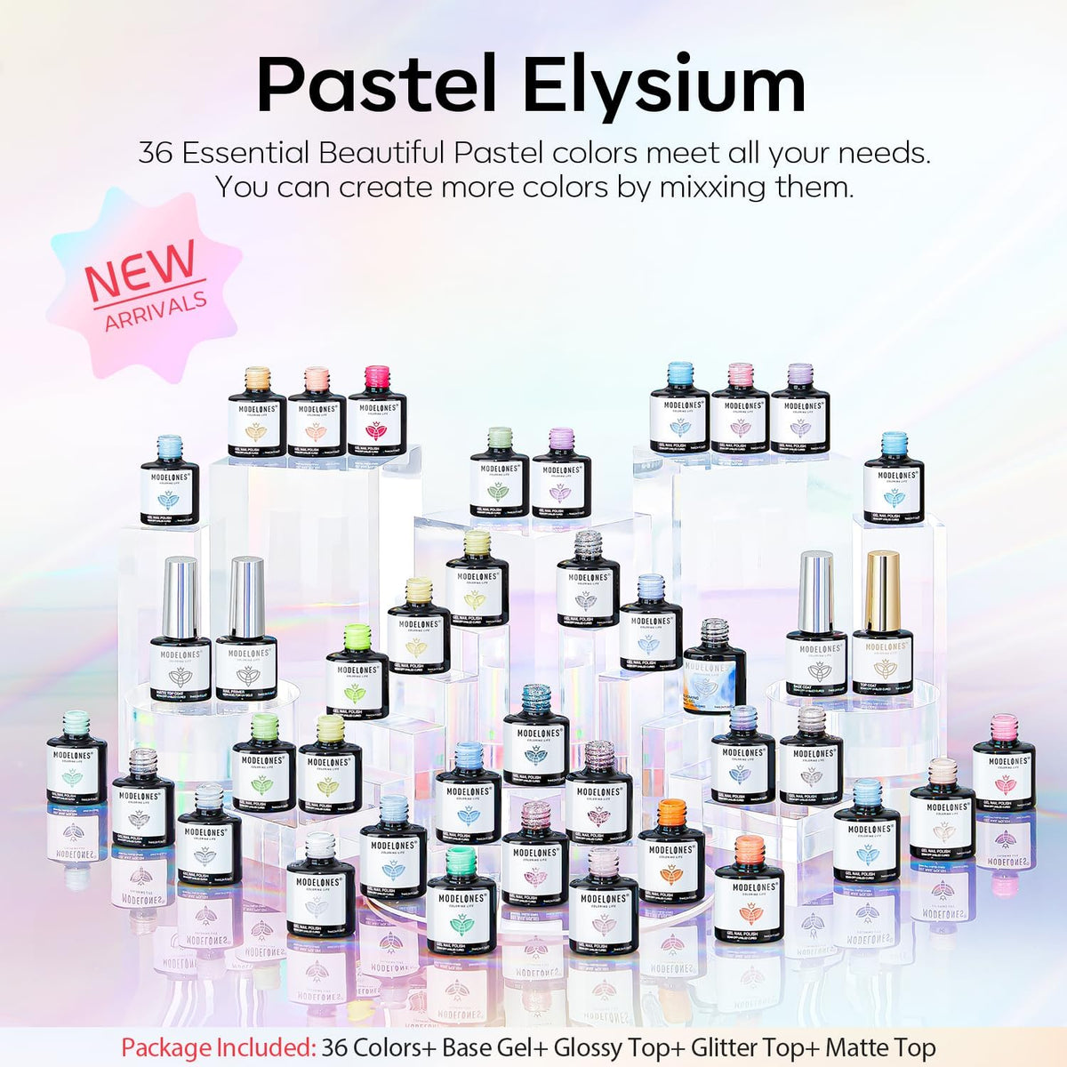 modelones gel nail polish set with easy application brush