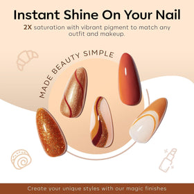 modelones Gel Nail Polish Set with easy-glide brush close-up
