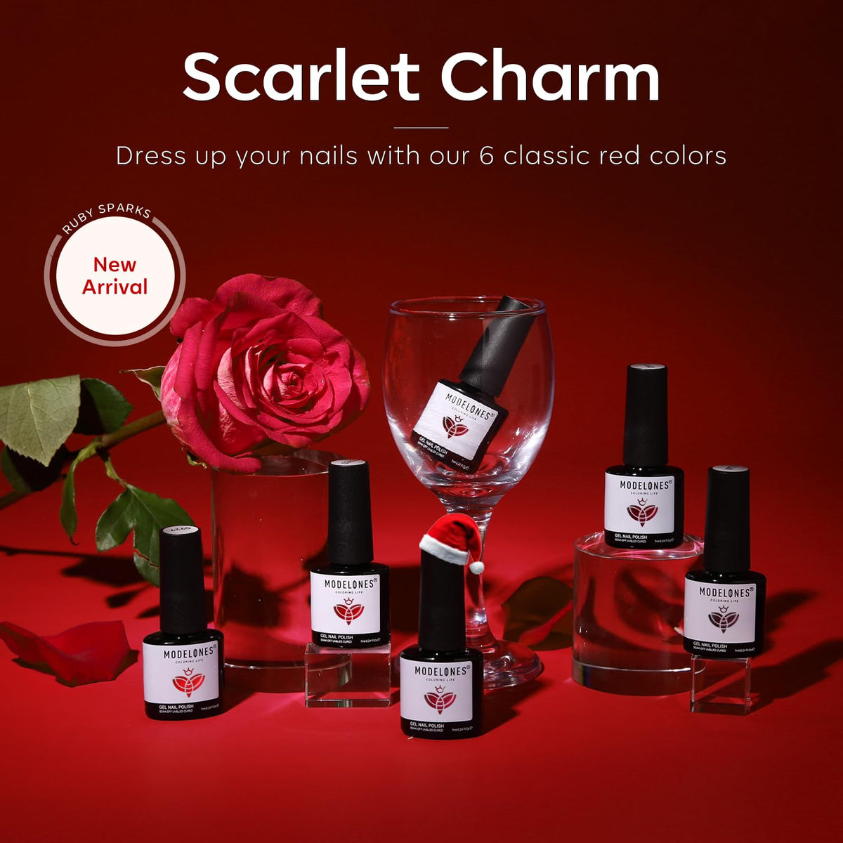 modelones Gel Nail Polish set with glitter effect