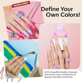 modelones Gel Nail Polish Set with top coats