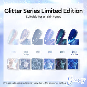 Modelones gel nail polish set with various blue shades