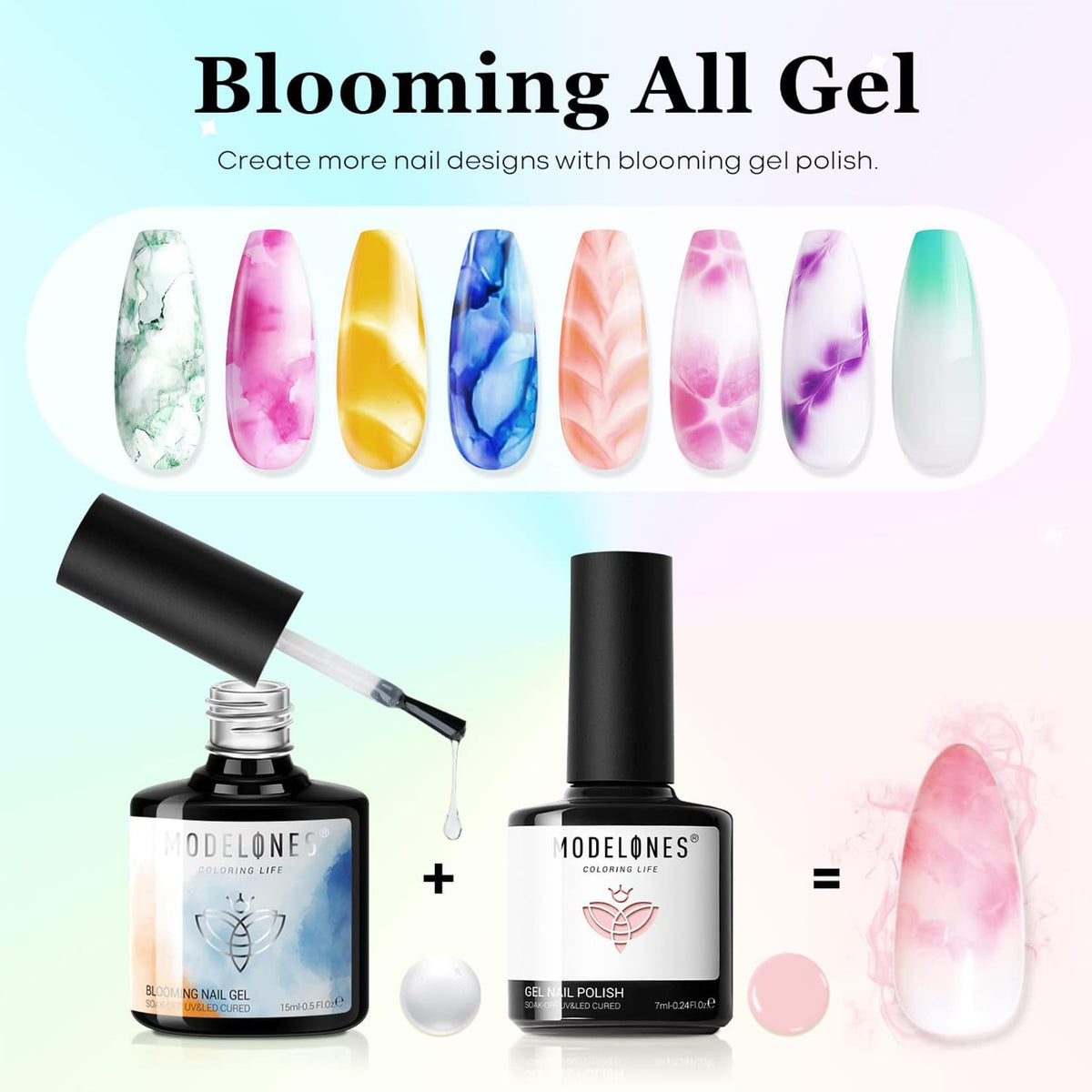 modelones Gel Nail Polish vibrant pink colour