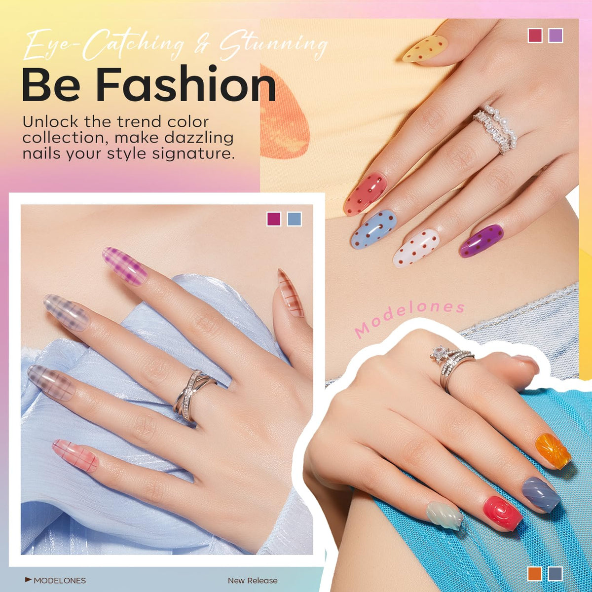 modelones gel nail polish with LED UV lamp