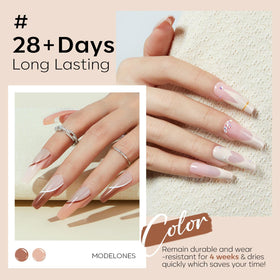 modelones gel polish application process on nails
