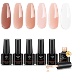 modelones Gel Polish Builder Nail Set front view with six 7 ml bottles