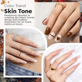 modelones Gel Polish Builder Nail Set showing jelly caramel shades