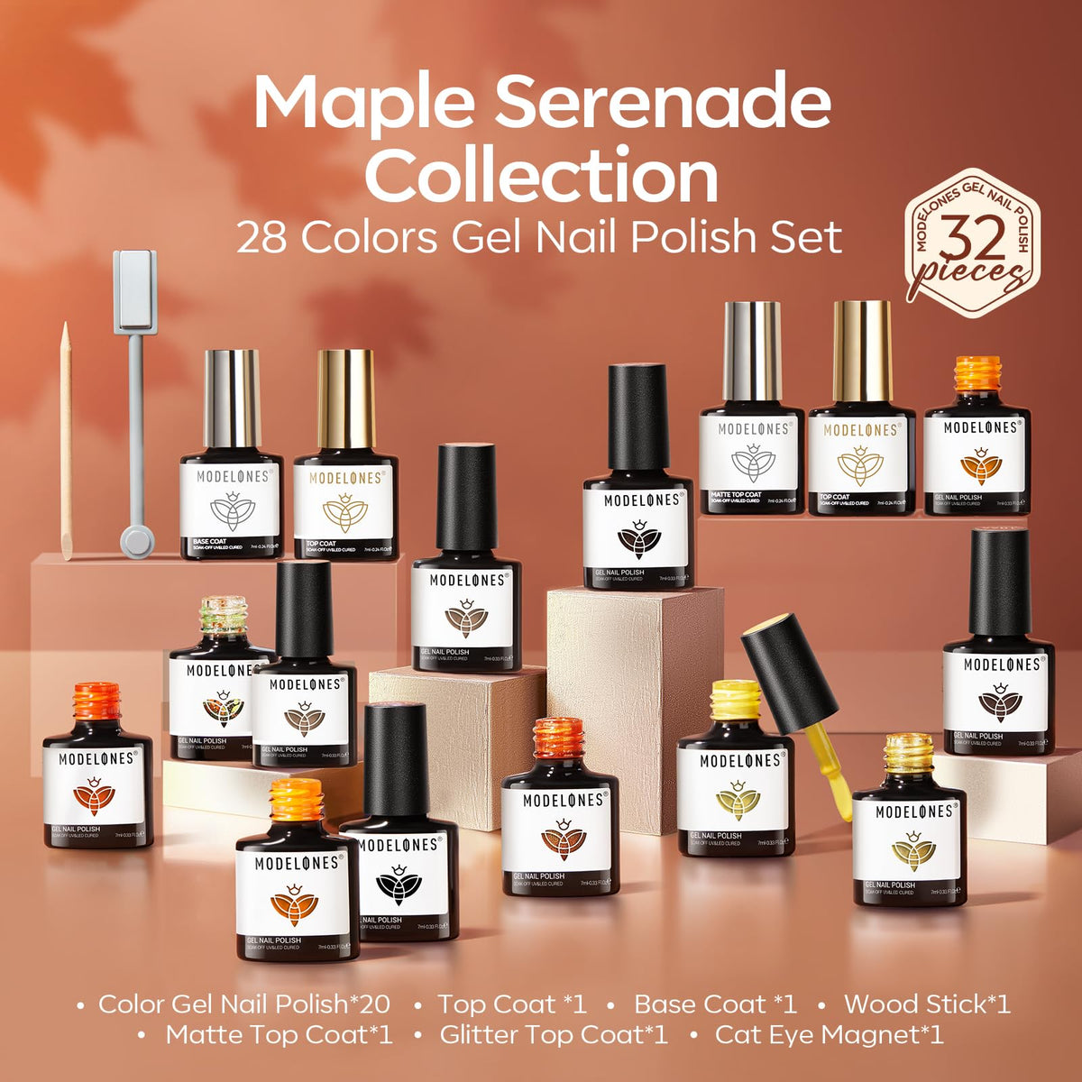 modelones gel polish kit with seasonal colours displayed