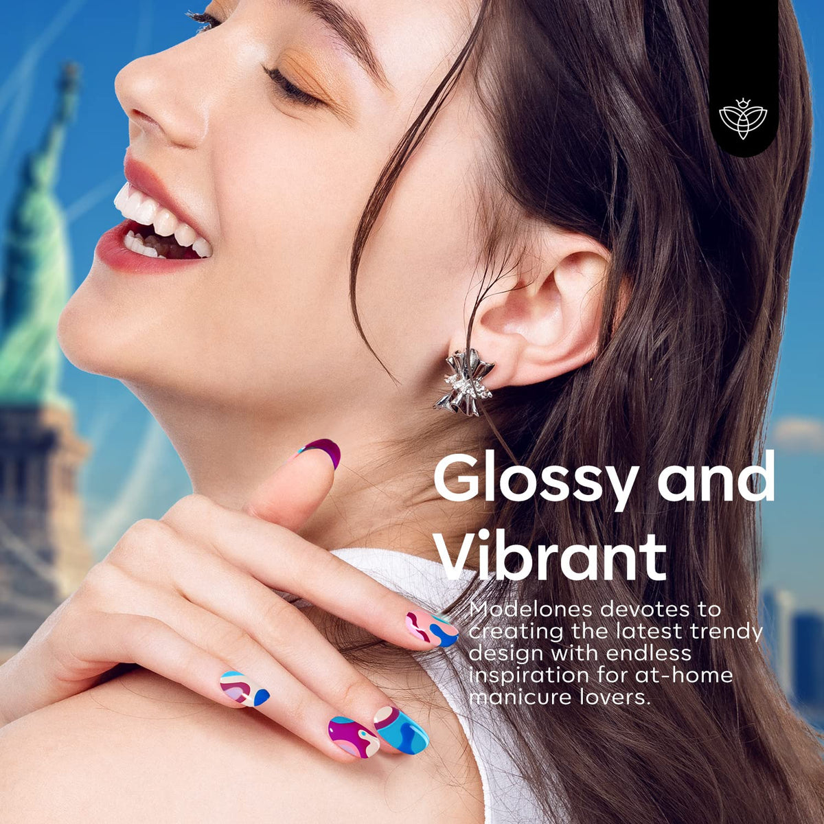 modelones Gel Polish Nail Kit glitter polish bottle