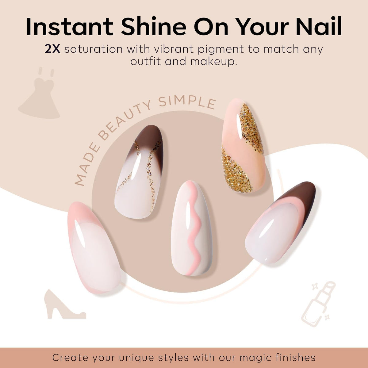 modelones gel polish set displayed on a vanity