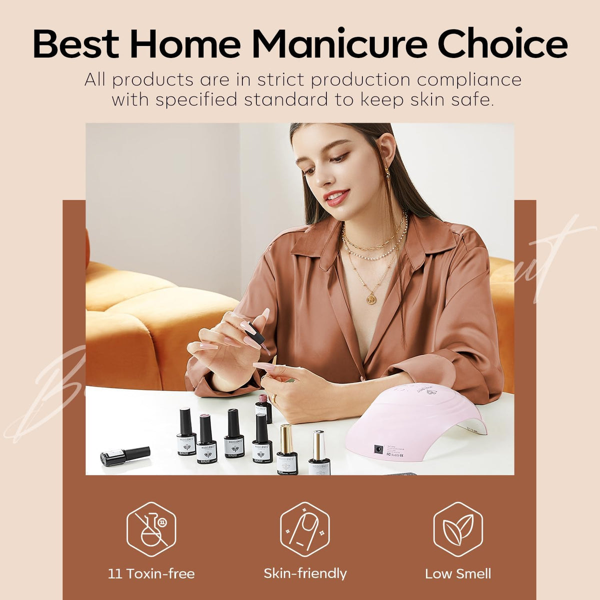 modelones gel polish set with all six nude colours
