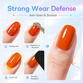 modelones Gel Top Coat 15ml with finished nail designs