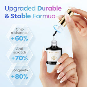 modelones Gel Top Coat 15ml with UV lamp setup
