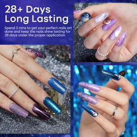 modelones Glitter Blue Color Changing Gel bottle