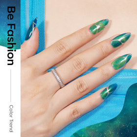 modelones Glitter Cat Eye Gel Nail Polish application on nails