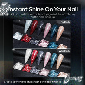 modelones Glitter Gel Nail Polish applied on nails