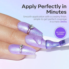 modelones Glitter Gel Nail Polish Set lifestyle use in a beauty setting