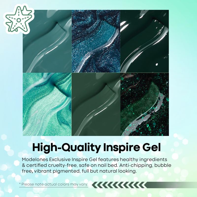 modelones Glitter Gel Nail Polish set on a nail art table