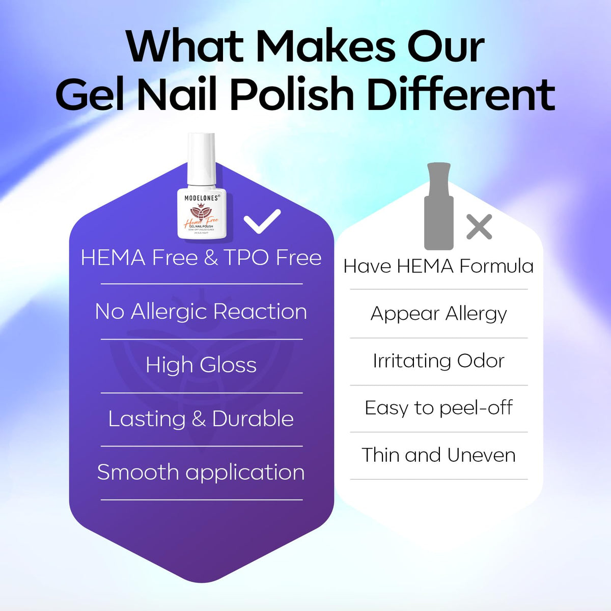 modelones Glitter Gel Nail Polish Set showing all 6 colours