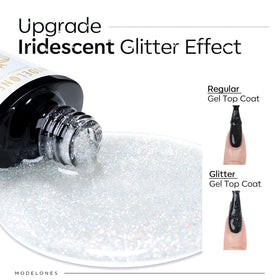 modelones Glitter Gel Top Coat bottle side view