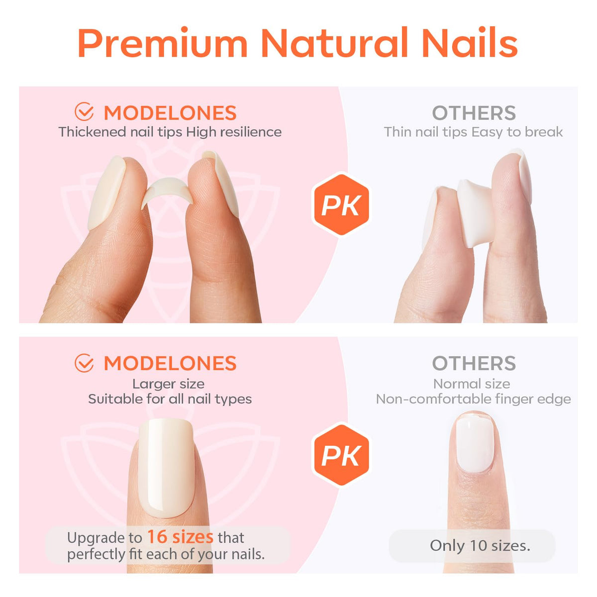 modelones Green Neon Press on Nails application process