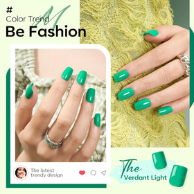 modelones Green Neon Press on Nails kit with accessories