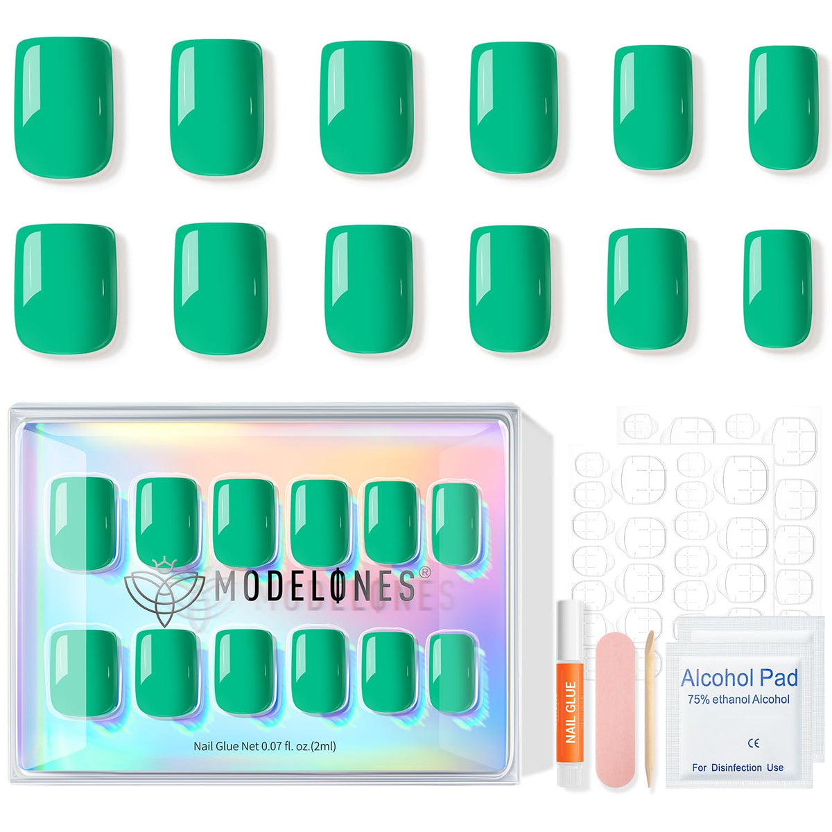 modelones Green Neon Press on Nails lifestyle scene