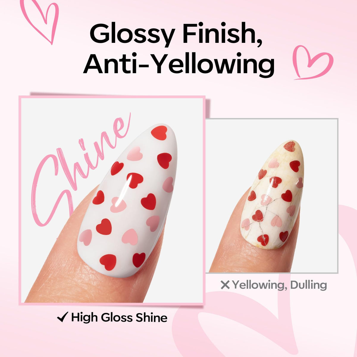 modelones Heart Glitter Gel Top Coat packaging