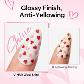 modelones Heart Glitter Gel Top Coat packaging